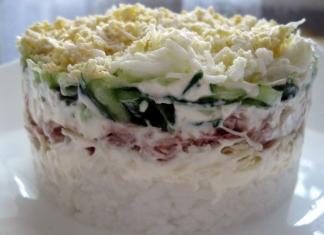 Рыбный салат с рисом и его вариации — способы приготовления Куриный салат с мандаринами и черносливом